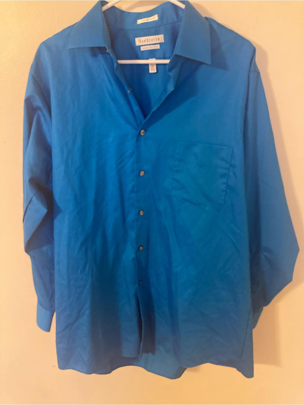 Van Heusen Men’s Bright Blue Button-Up Dress shirt